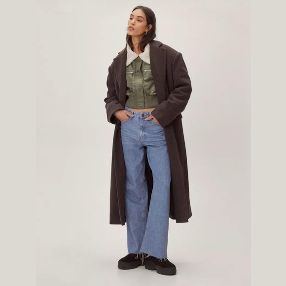 Nasty Gal Jackets & Blazers - Nasty Gal Longline Wool Look Formal Coat